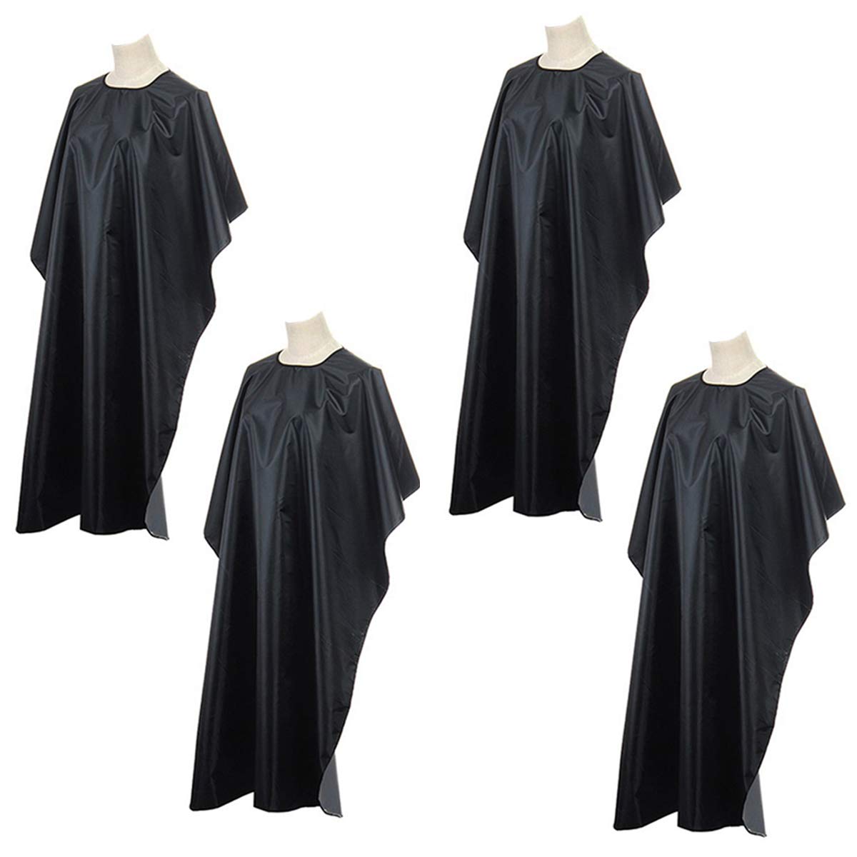 4 PACK Hair Salon Capes with Snap Closure Waterproof Hairdressing Styling Hair Cutting Coloring Nylon Cape for Barber Hairdressers