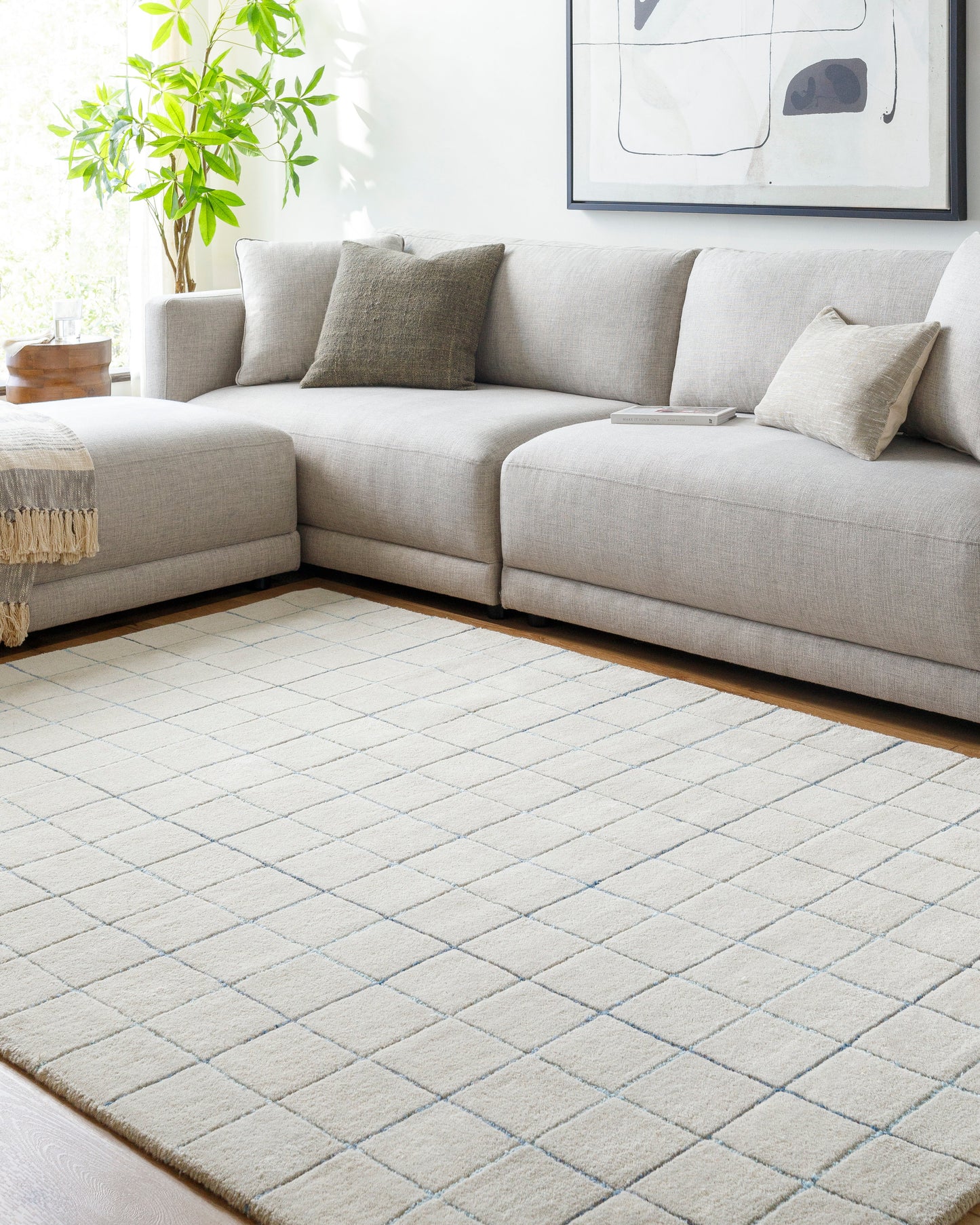 Brook BKO-2341 Rug- Beige, Blue
