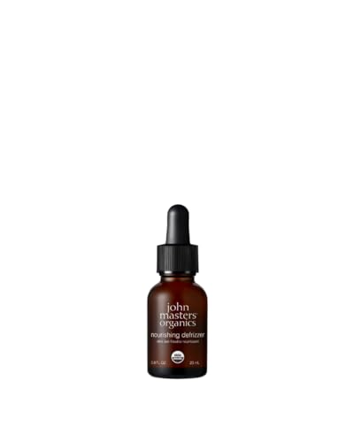 John Masters Organics Nourishing Defrizzer for Dry Hair .8 Fl oz | 95% Organic Ingredients | USDA Organic | Anti-Frizz | Moisturizing | Smooths Split Ends,0.8 Fl Oz (Pack of 1)