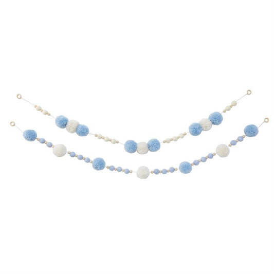 Mud Pie Blue Pom Garland