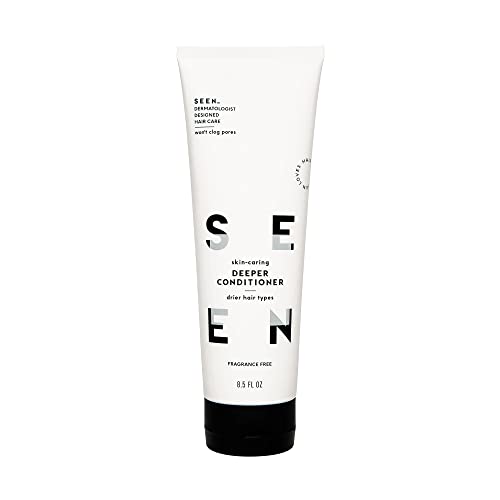 SEEN Deeper Conditioner, Fragrance Free - Non-Comedogenic & Sulfate-Free Hair Conditioner- Dermatologist-Developed - Safe for Sensitive, Eczema & Acne Prone Skin