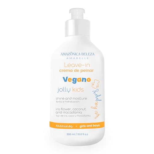 AMAZÓNICA BELEZA AMABELLE Styling Cream Jolly Kids | Vegan | Moisturizes and Nourishes | Frizz Control | For All Hair Types, Curly, Straight, Wavy | Crema Peinar Niños |10 Oz