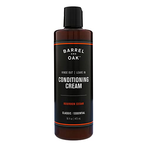 Olivina Men Rinse Out/leave In Conditioning Cream, White, Bourbon Cedar, 16 Fl Oz
