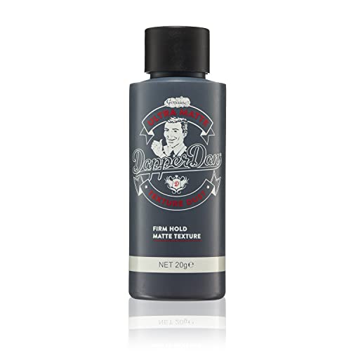 Dapper Dan Ultra Matte Texture Dust, Easy Application Hair Texture Powder For Men, Light Flexible Hold And Natural Matte Finish, High Hold Styling Powder, Citrus Cologne Scent, 1 x 20g