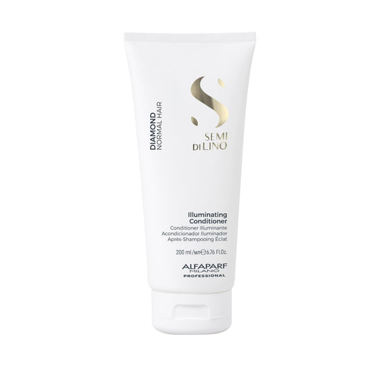Alfaparf Milano Semi Di Lino Diamond Shine Illuminating Hair Conditioner - Sulfate Free - For Normal Hair - Safe on Color Treated Hair - Paraben and Paraffin Free - Professional Salon Quality
