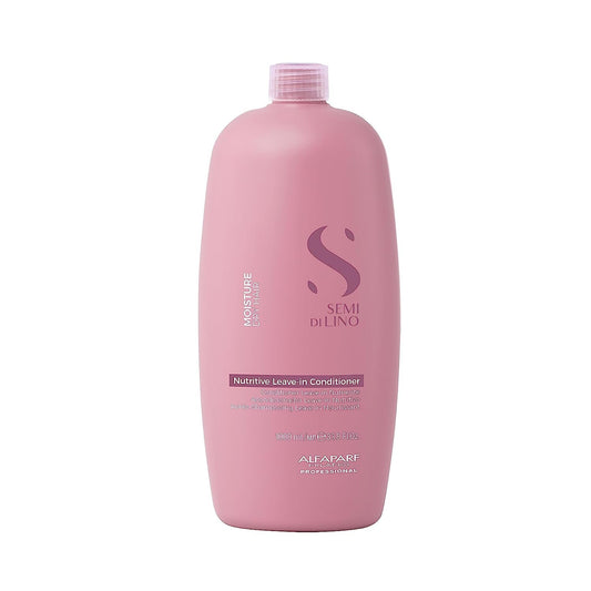Alfaparf Milano Semi Di Lino Moisture Nutritive Leave-in Sulfate Free Conditioner for Dry Hair - Professional Salon Quality - SLS, Paraben and Paraffin Free - Safe on Color Treated Hair, 33.8 Fl Oz