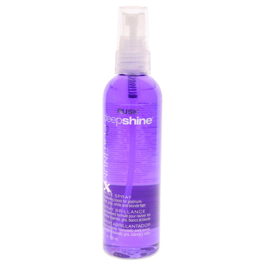 RUSK Deepshine PlatinumX Shine Spray, 4 Oz, Shine Spray Creates Luminous Shine and Pairs Well with Heat Styling for a Glossy Finish, Pairs Well With Heating Appliances