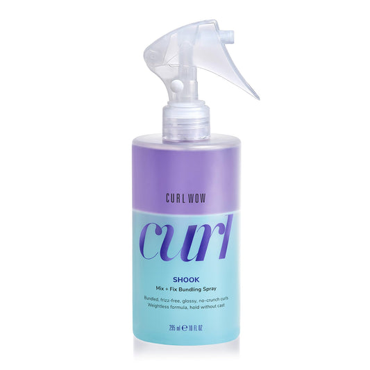 COLOR WOW Curl Wow Shook Mix + Fix Bundling Spray – With Naked Technology; Shake-to-activate spray combines powerful hydrators + crunch-free polymers for perfectly defined, glossy, frizz-free curls