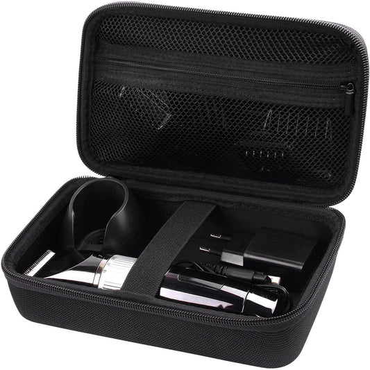 Case for Hatteker Hair Clipper Cordless, Beard Trimmer Organizer Storage for Men Hair Cutting Kit Precision Shaver, with Inner Net Bag for Grooming Kit.(Case Only)