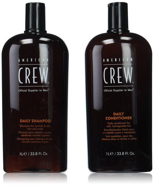 American Crew Men's Daily Shampoo & Conditioner Duo 33.8 Fluid Ounce