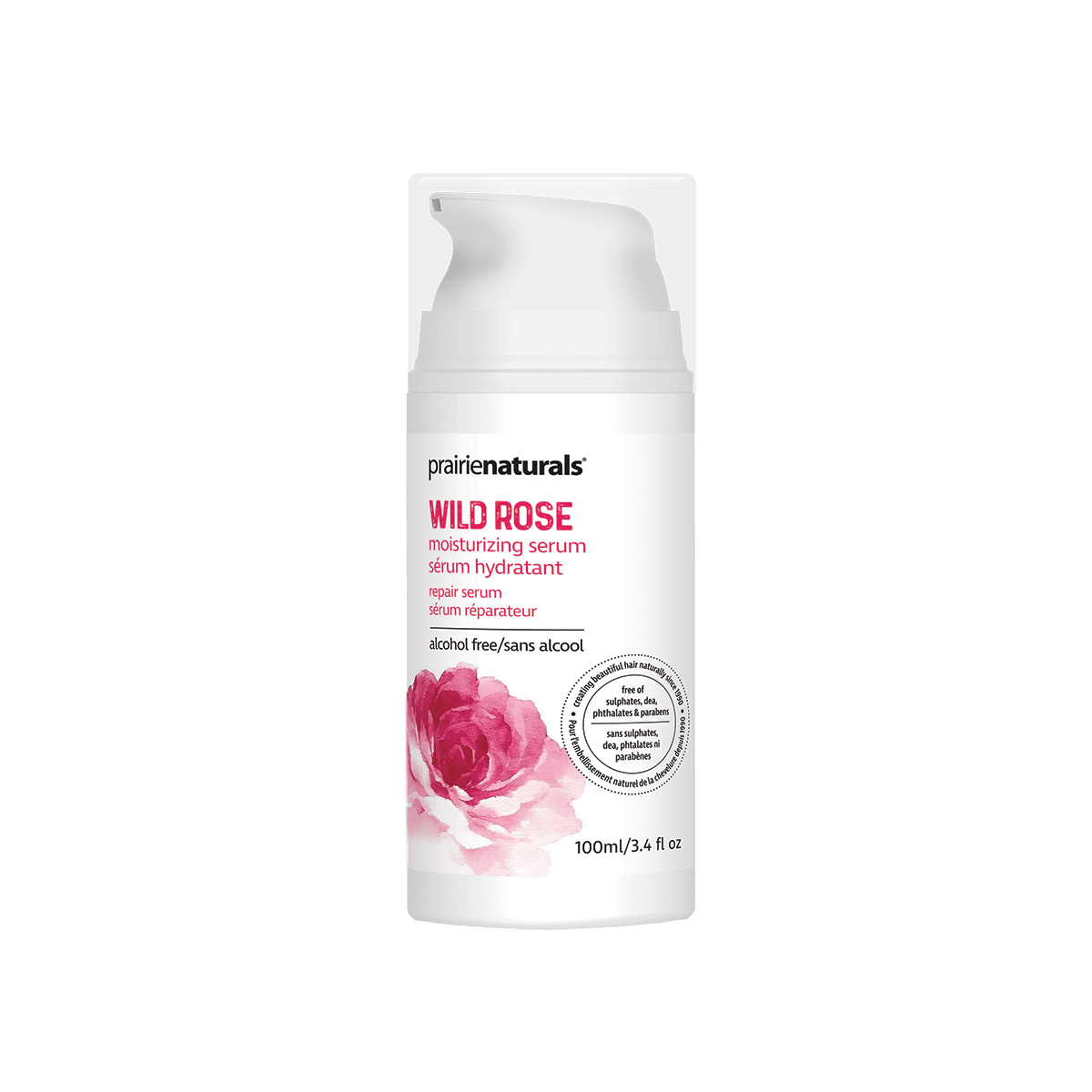 Prairie Naturals Wild Rose Moisturizing Serum Alcohol Free 100mL