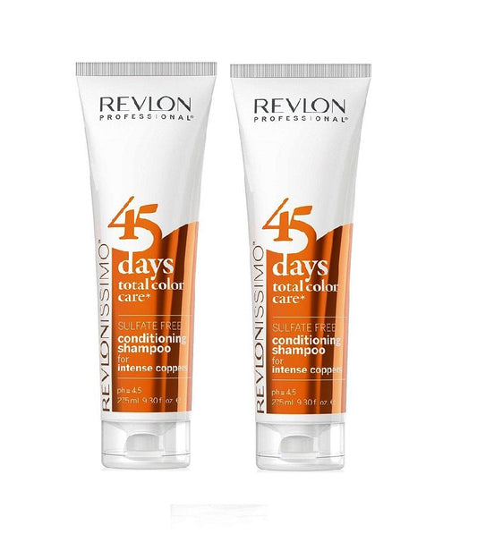 2xPack Revlon Professional Revlonissimo 45 days Intense Coppers Hair Shampoo - 550 ml